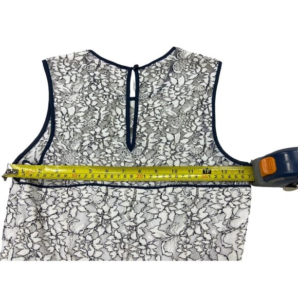 Banana Republic Floral Lace Dress Size 2 Black and White - Picture 5 of 6
